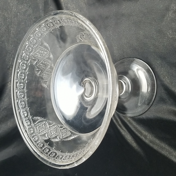 EAPG McKee & Bros. Jewel Diagonal Band Pedestal Compote Bowl - Picture 7 of 16